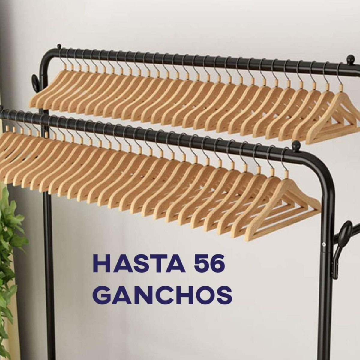 Perchero Closet Doble de Metal