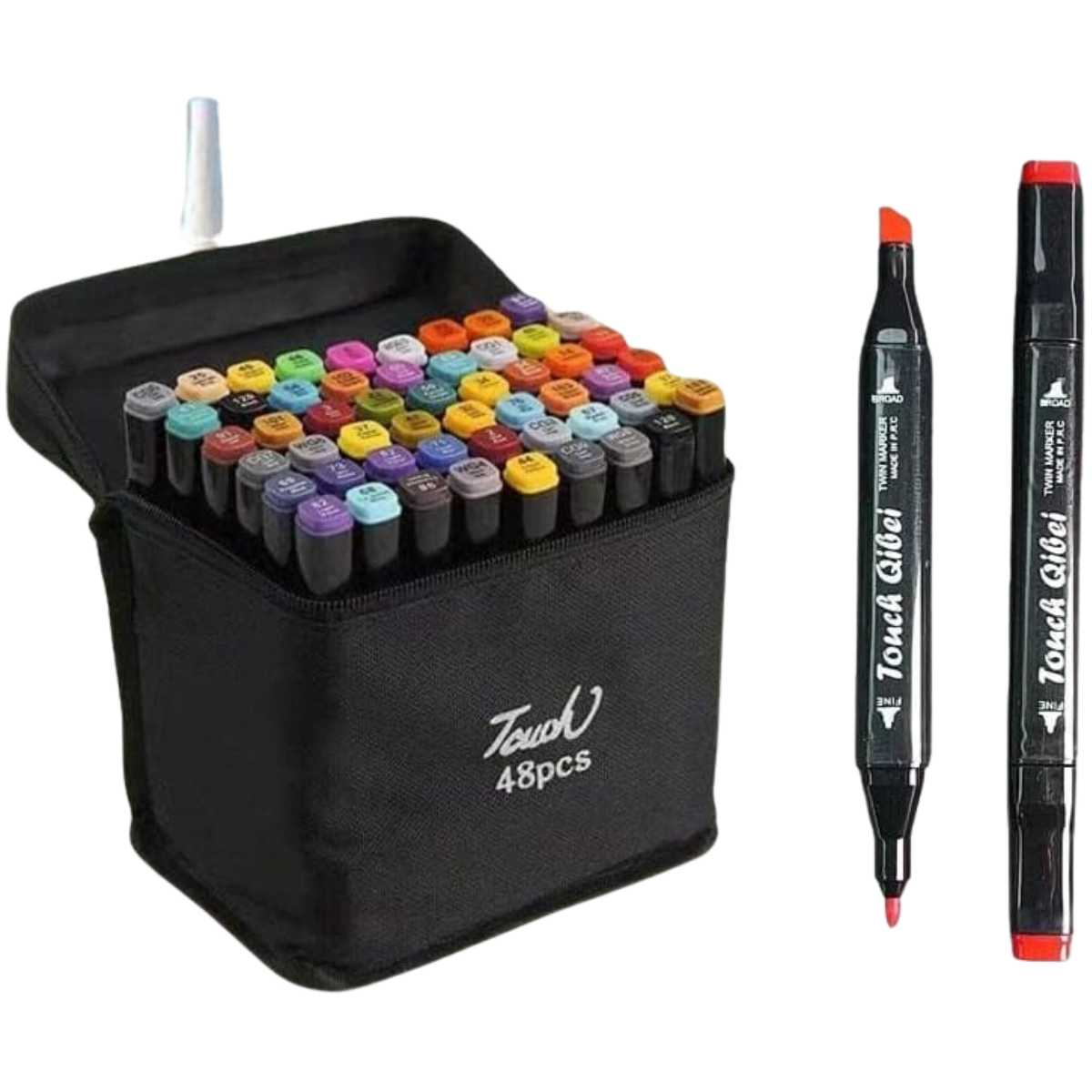 Rotuladores de Doble Punta 48 Colores – Arte Profesional y Preciso