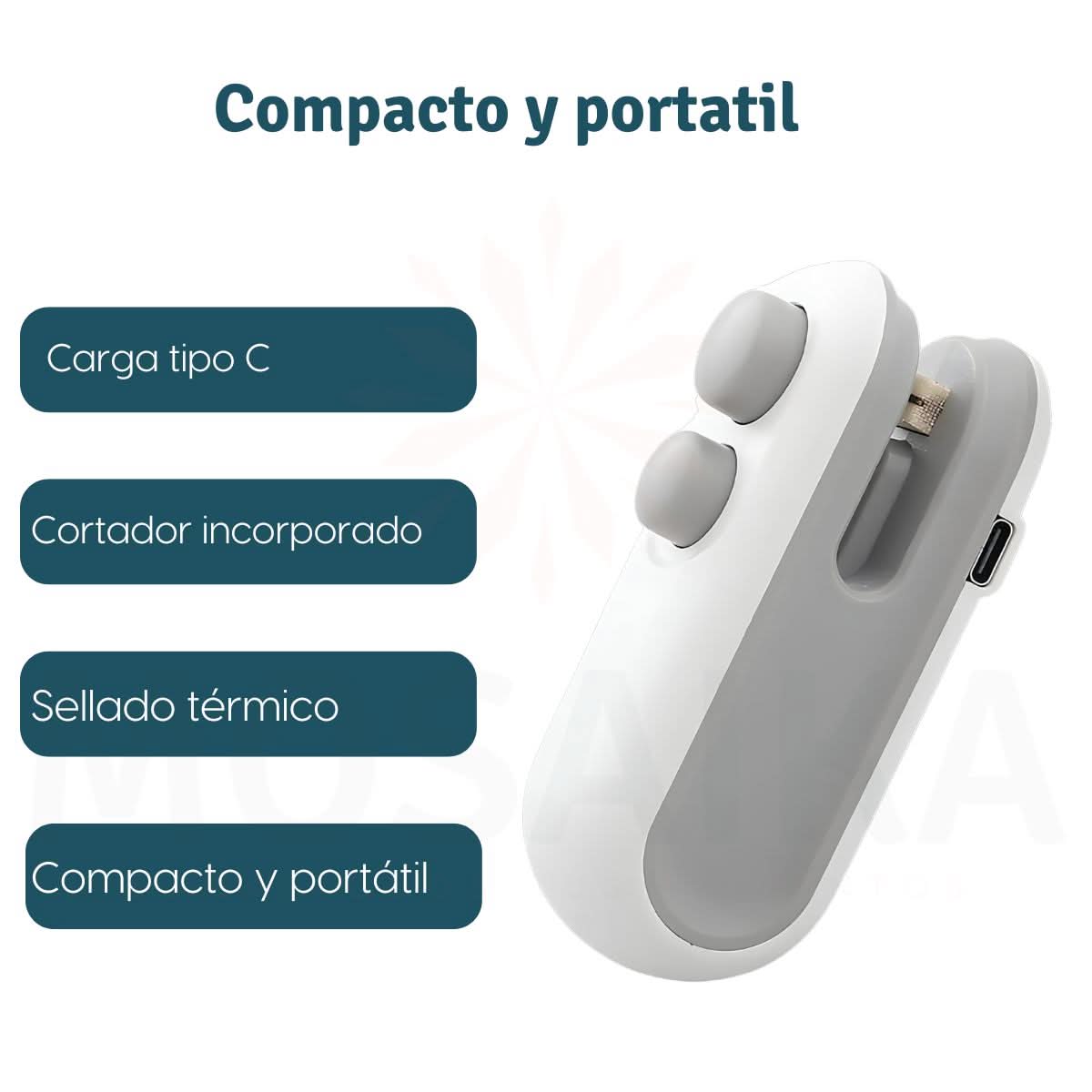 Mini Sellador de Bolsas Recargable