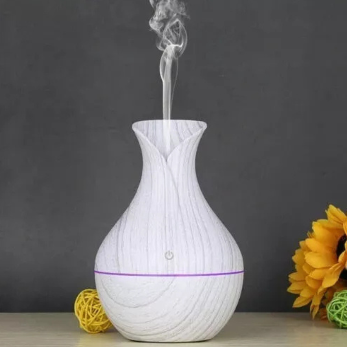 Humidificadora Madera Estilo Blanqueado