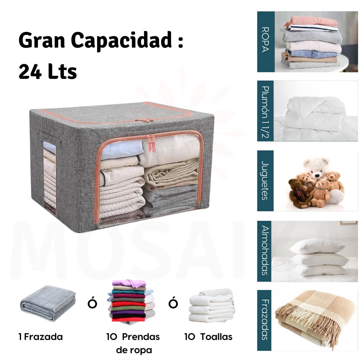 Caja de Almacenamiento de Lino – 24 Libras