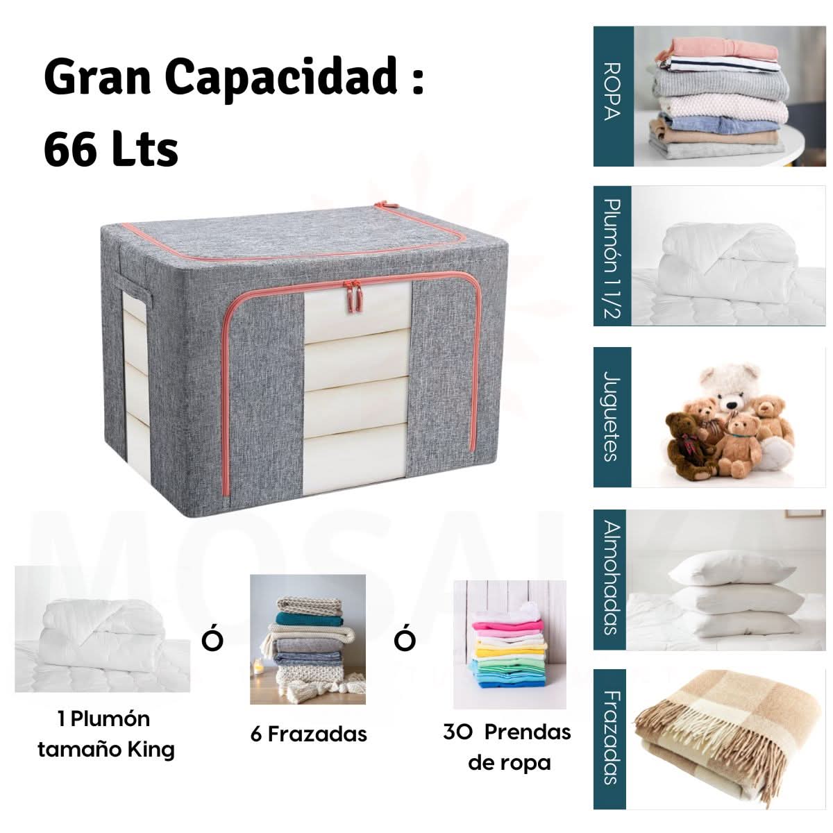 Caja de Almacenamiento de Lino – 66 Libras