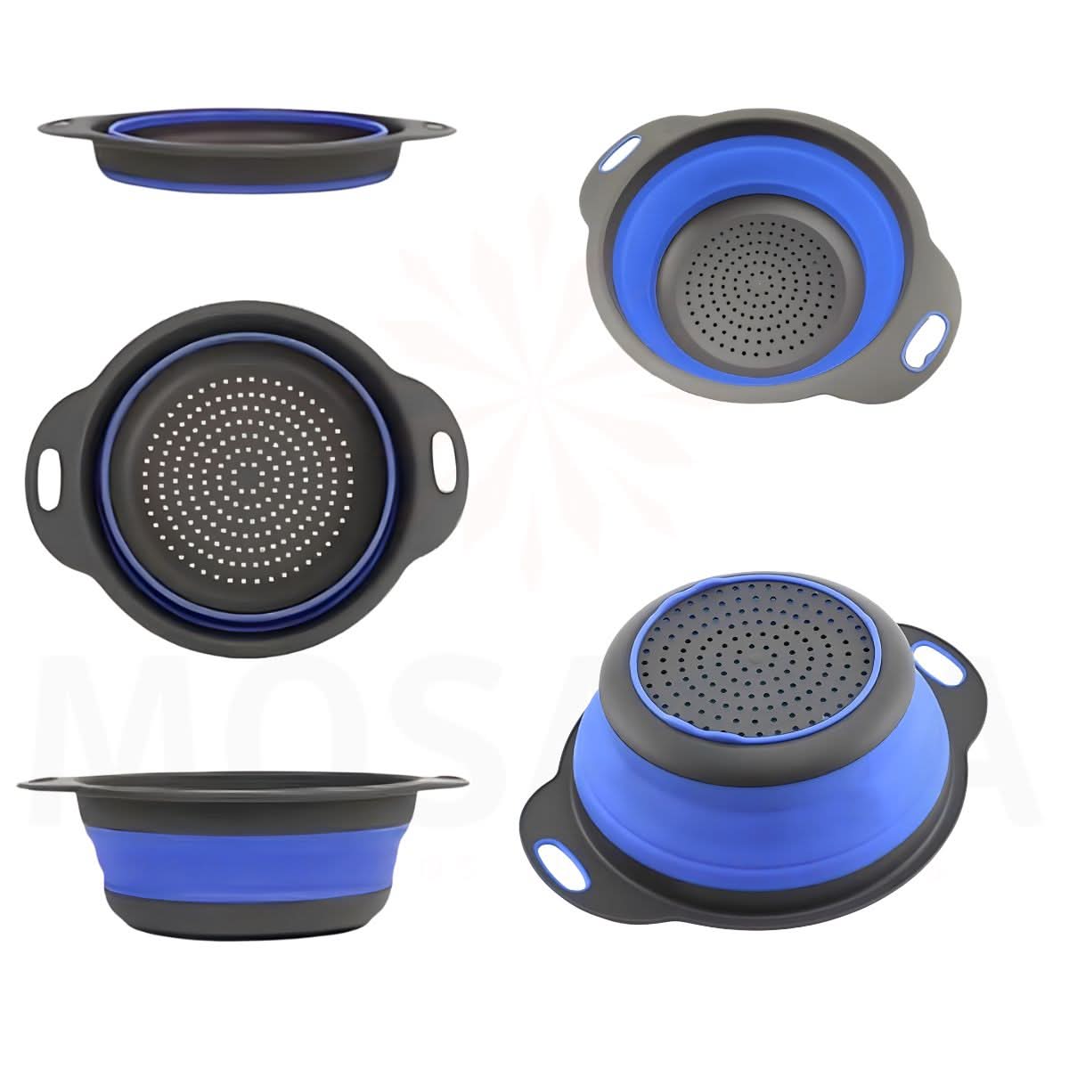 Colador Plegable Azul