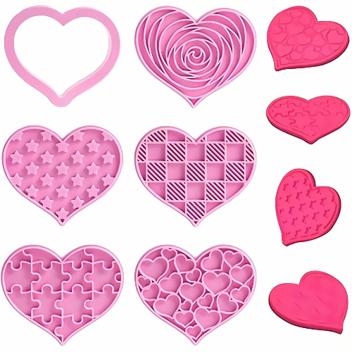 Set de 6 Cortadores de Galletas en Forma de Corazón
