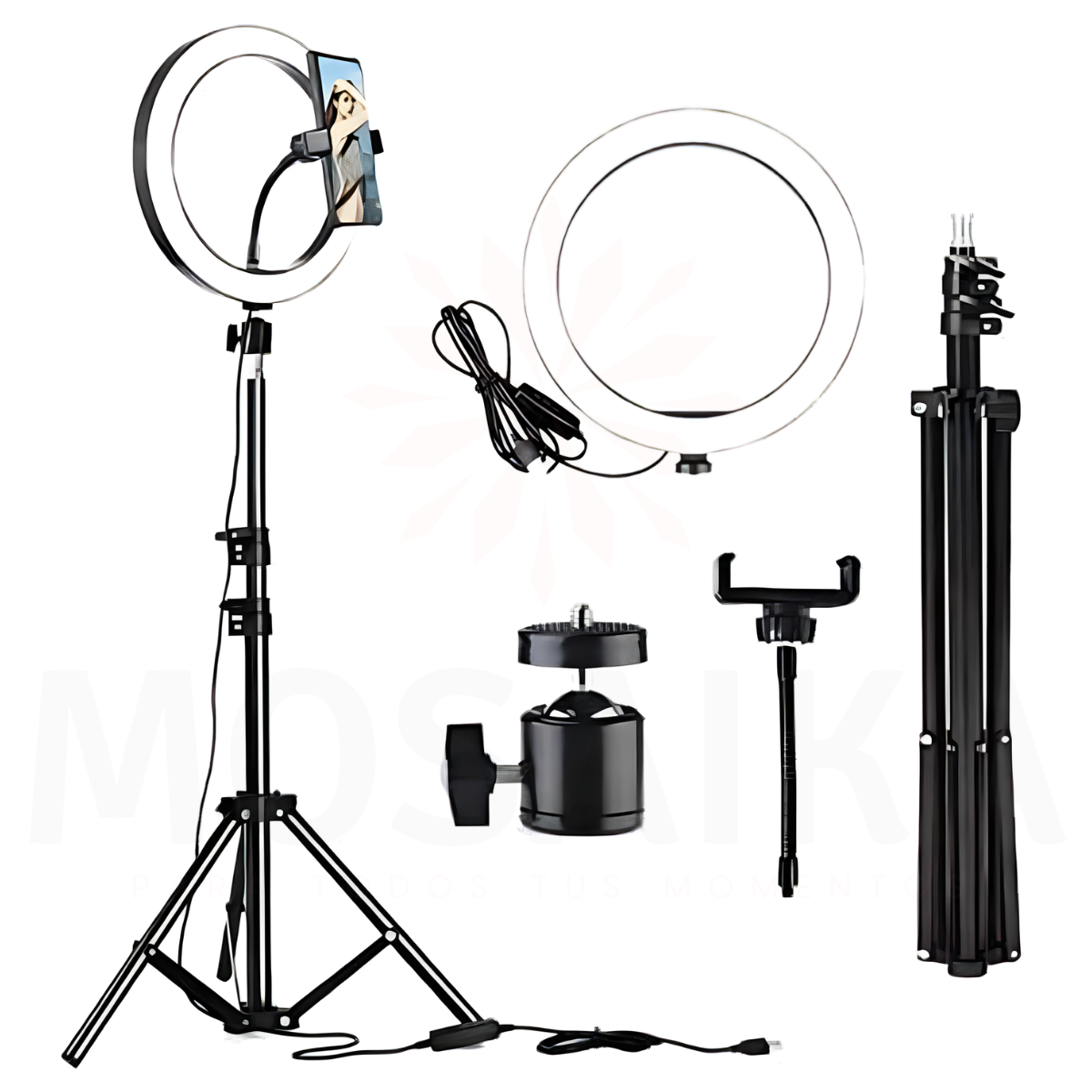 Aro de Luz LED 26 cm Trípode 2.1 M