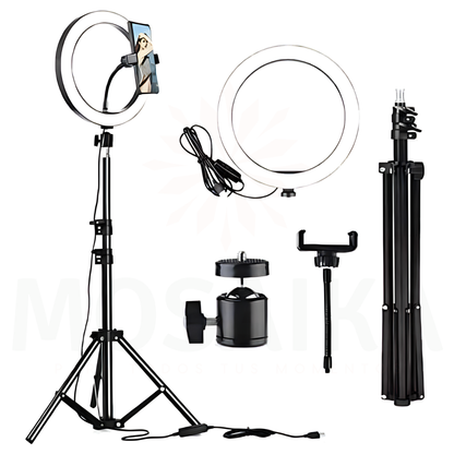 Aro de Luz LED 26 cm Trípode 2.1 M