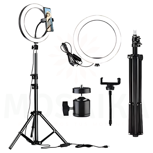 Aro de Luz LED 26 cm Trípode 2.1 M