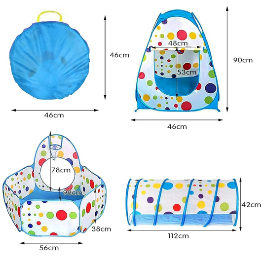Carpa Infantil con Túnel Plegable