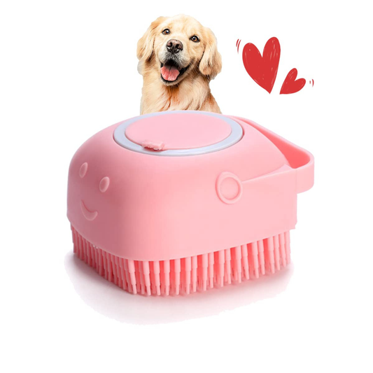 Cepillo Jabonero Masaje Para Mascota