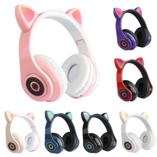 Audífonos Bluetooth con Orejas de Gatito