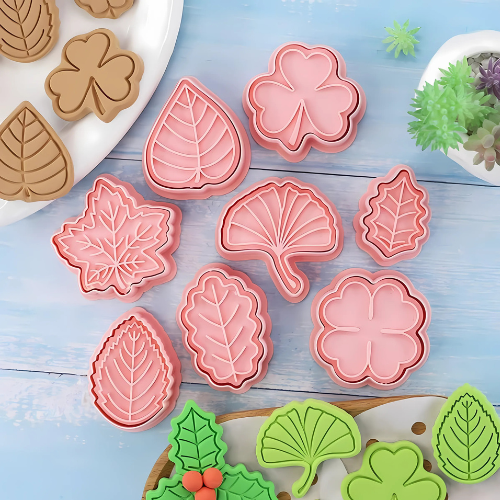 Set de 8 Cortadores de Galletas Hojas de Primavera