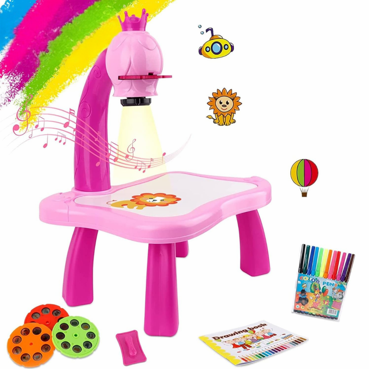 Escritorio Infantil con Proyector y Luz LED
