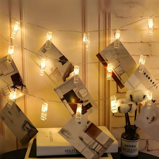 Guirnalda LED con Clips para Fotos