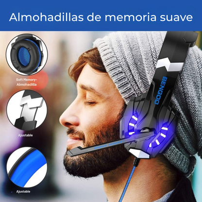 Audifonos Gamer con Micrófono y Sonido Envolvente