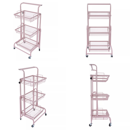 Carro Estante Organizador con Ruedas Plegable
