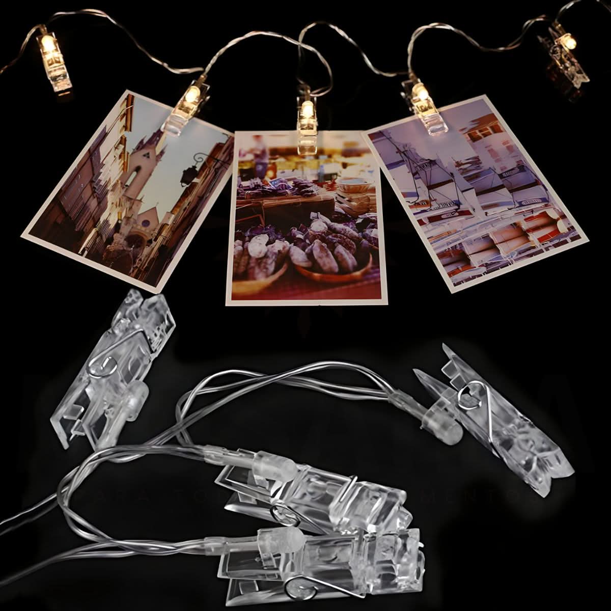 Guirnalda LED con Clips para Fotos