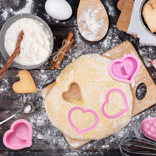 Set de 6 Cortadores de Galletas en Forma de Corazón