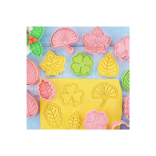 Set de 8 Cortadores de Galletas Hojas de Primavera