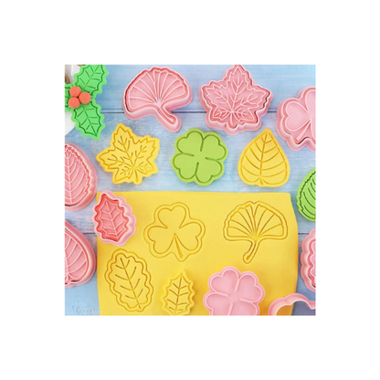 Set de 8 Cortadores de Galletas Hojas de Primavera