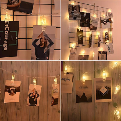 Guirnalda LED con Clips para Fotos