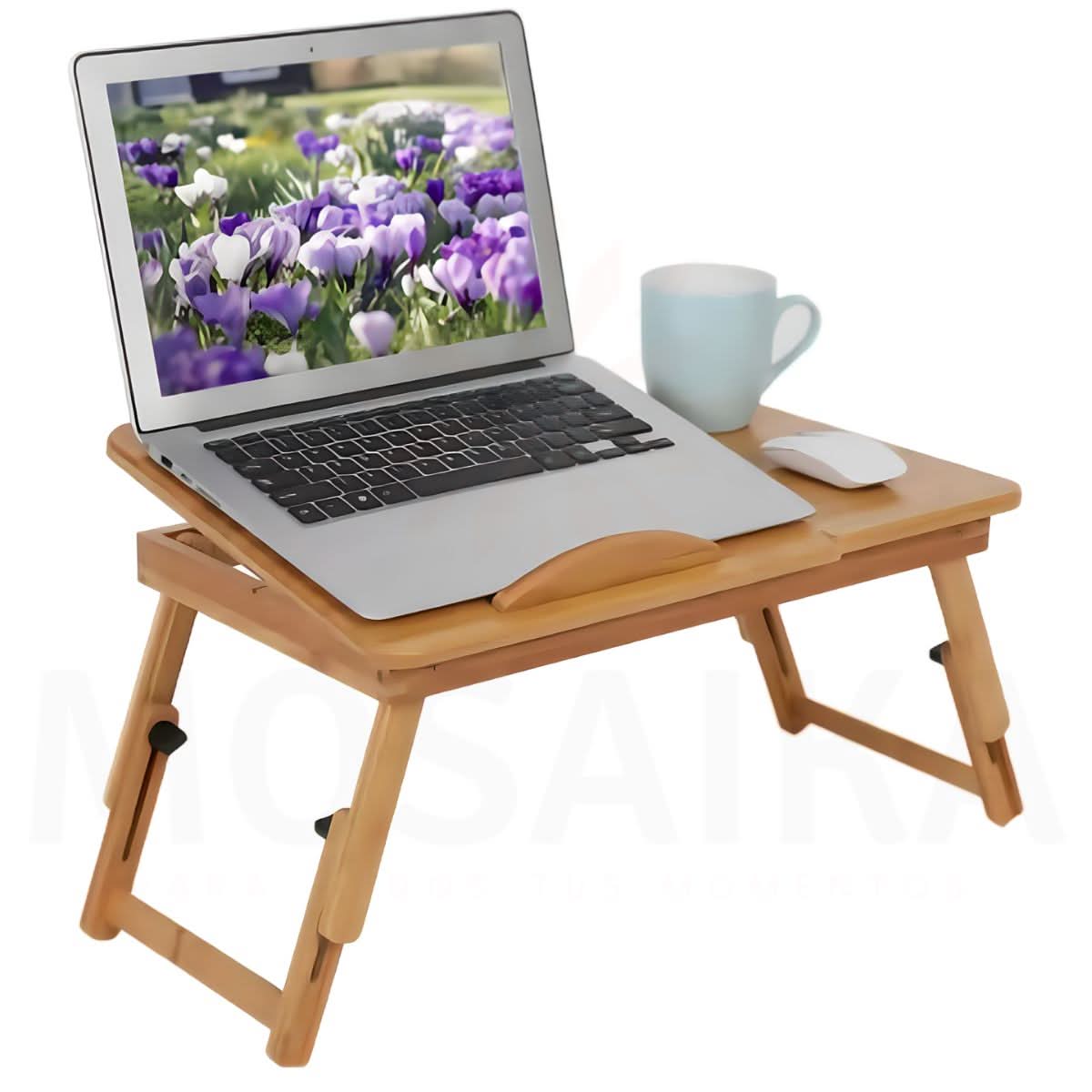Mesa Portátil de Madera para Notebook – Compacta y Resistente