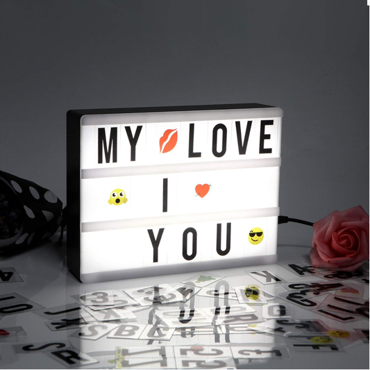 Cartel de letras con Luz LED A4