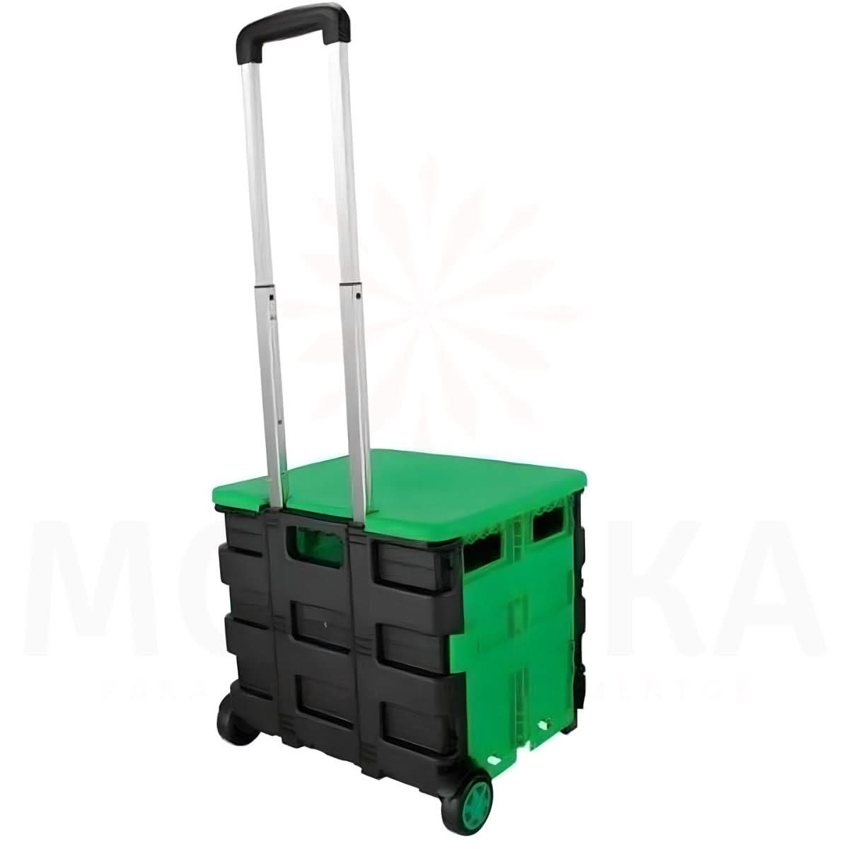 Carro Plegable de Mercado – Color Verde