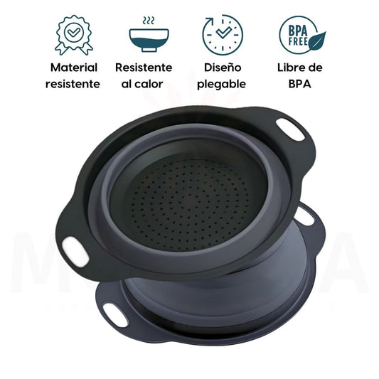 Colador Plegable Negro